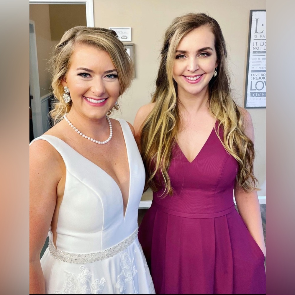 Azazie Mimi bridesmaid dress in raspberry